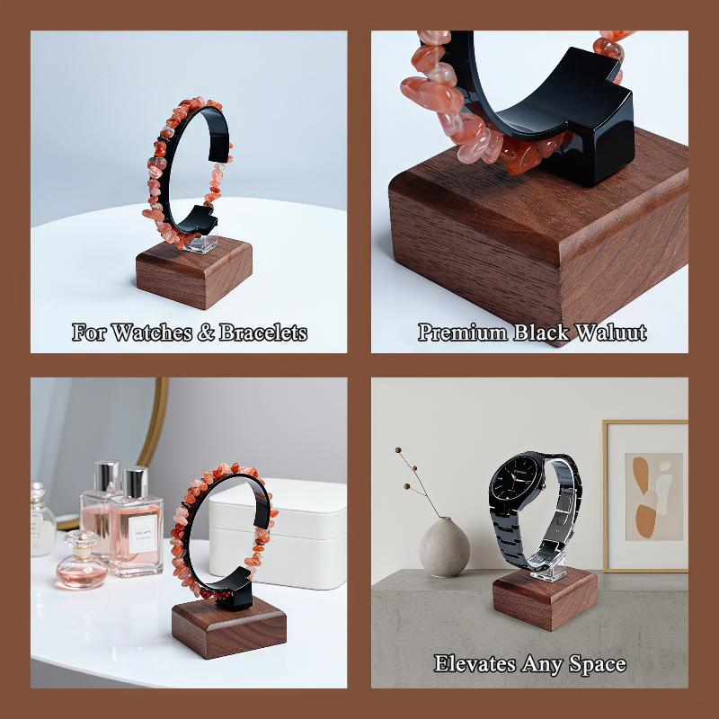 Jewelry And Watches Inc - Wooden C-Shaped Watch Holder Jewelry Organizer