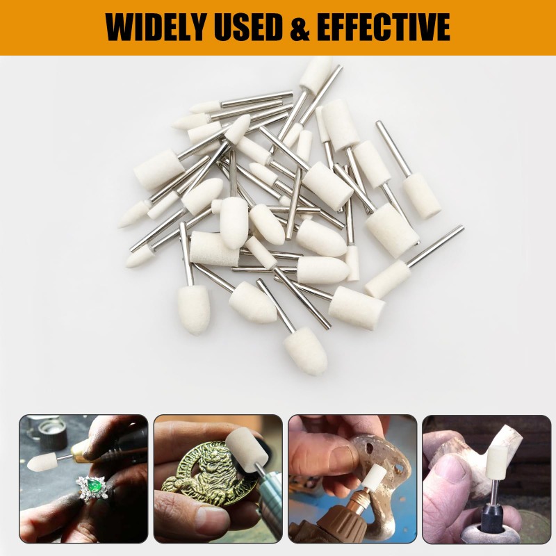 Jewelry For Watches - 36Pcs/Set Wool Felt Polishing Bits with