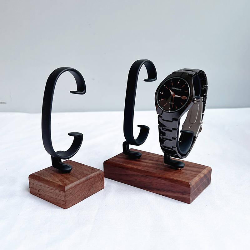 Wooden C-Shaped Watch Holder J - Jewelry And Watches Inc review and price