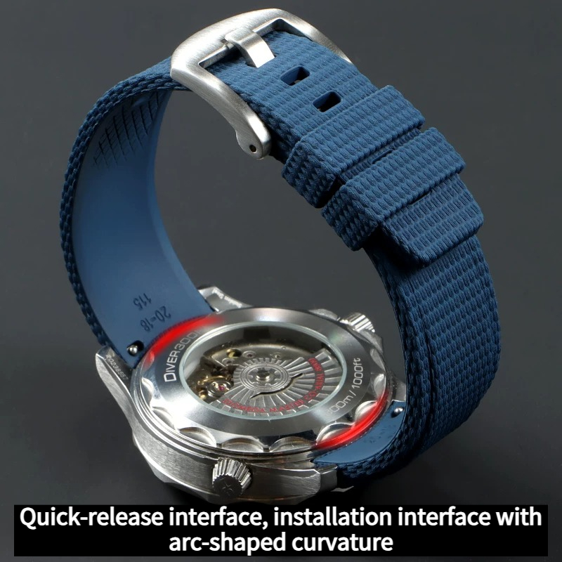 Arc-shaped curved fluororubber - Seiko Watch Prospex review and price